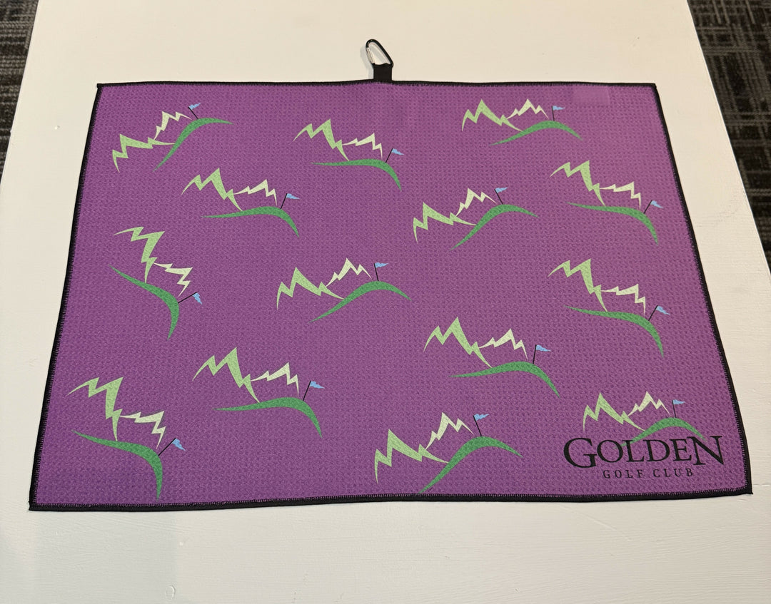 Golden Golf Club Logo Microfibre Mini Tour Towel