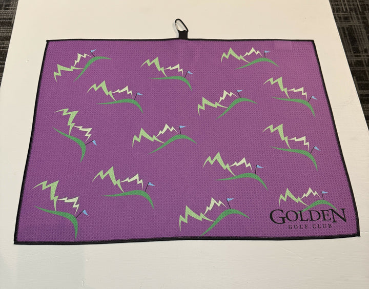 Golden Golf Club Logo Microfibre Mini Tour Towel