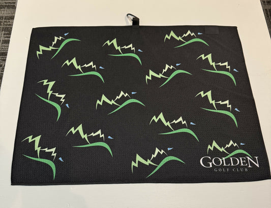 Golden Golf Club Logo Microfibre Mini Tour Towel