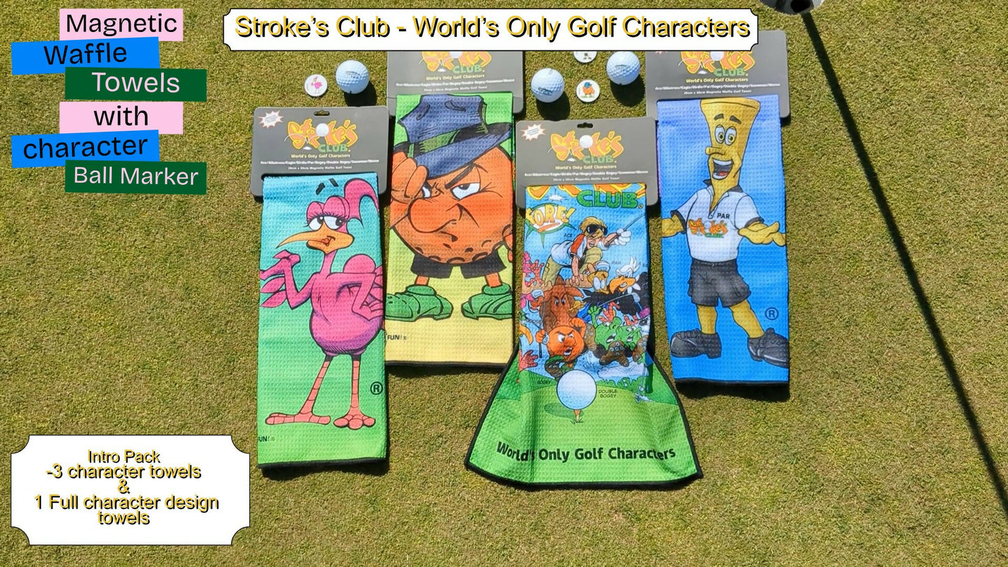 Intro Pack - Magnetic Waffle Towels with character ball markers