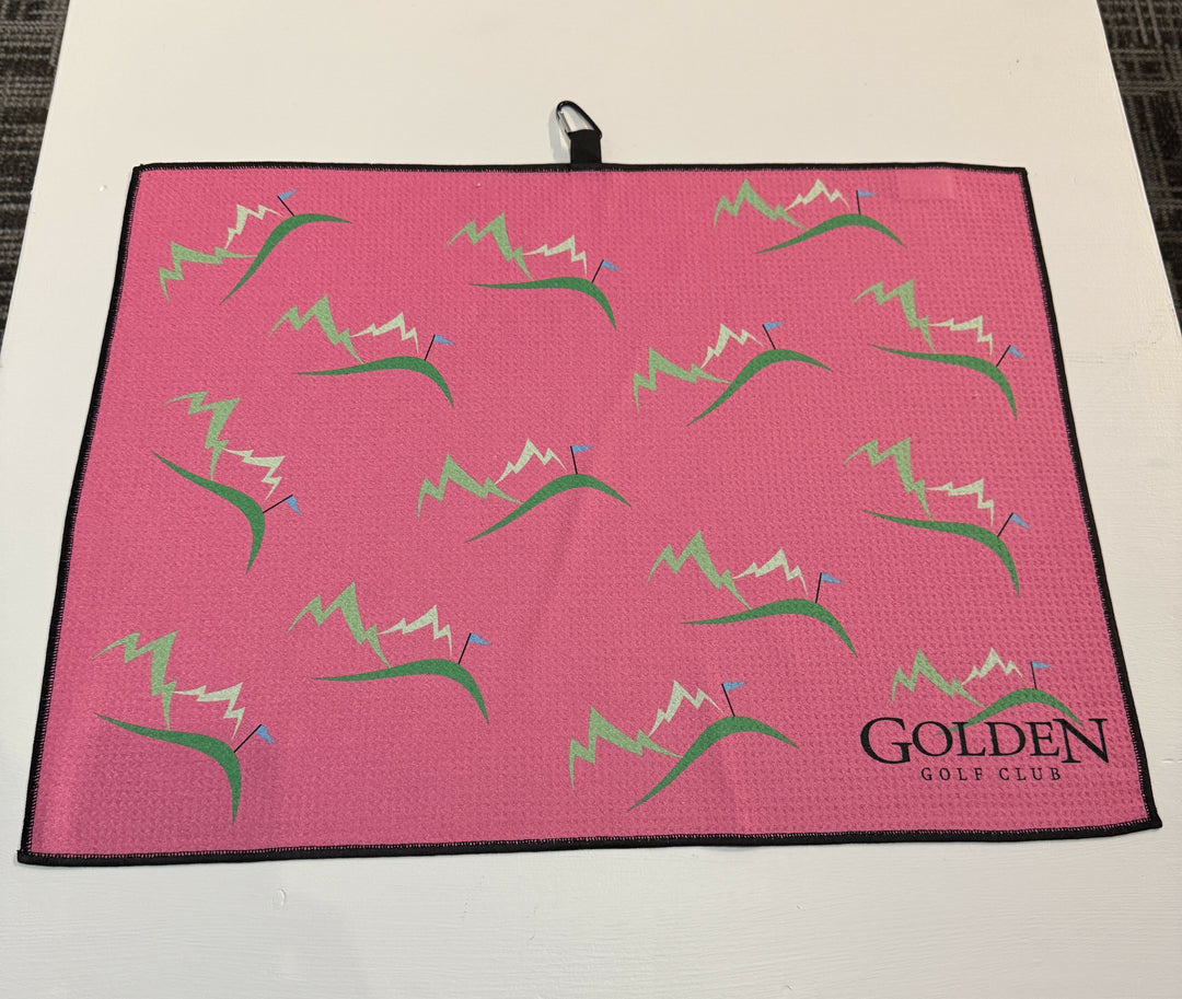 Golden Golf Club Logo Microfibre Mini Tour Towel