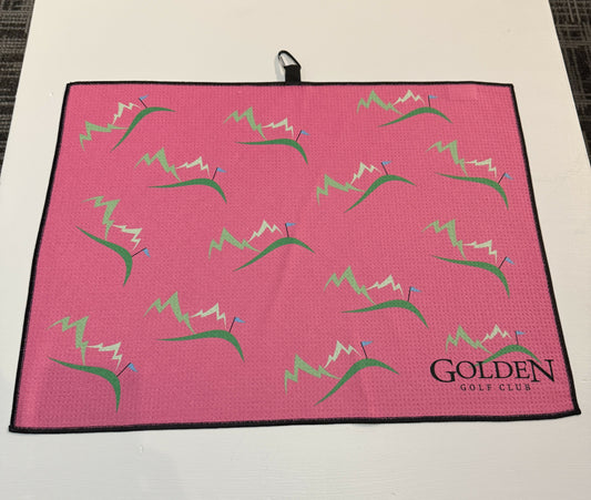 Golden Golf Club Logo Microfibre Mini Tour Towel