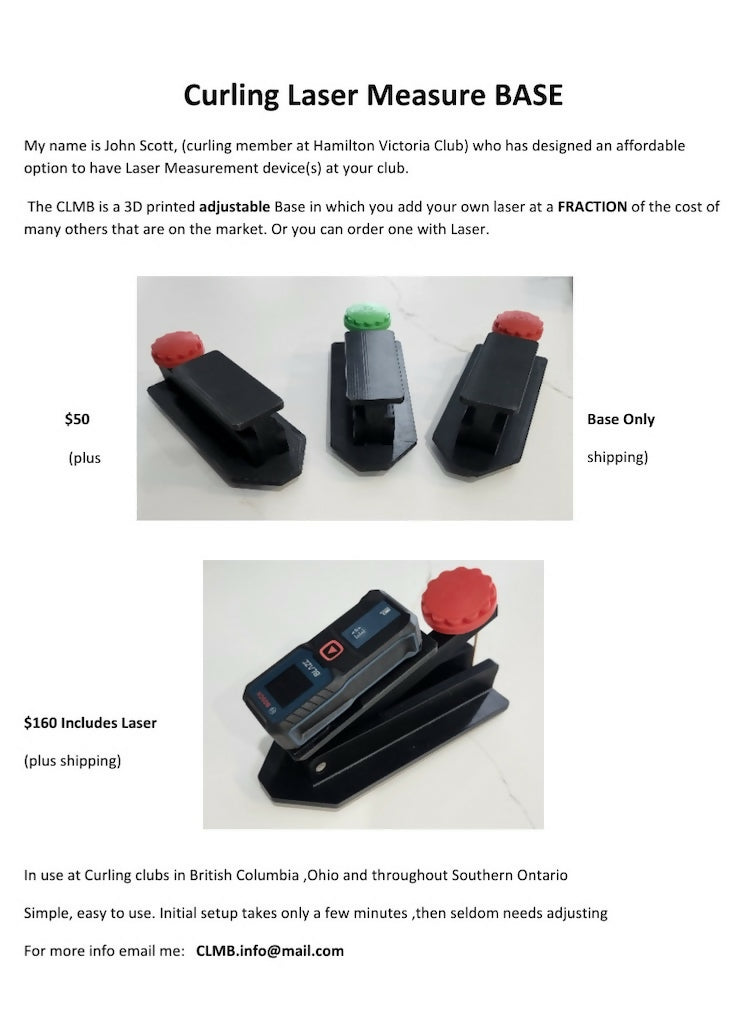 Curling Laser Measure BASE with Laser