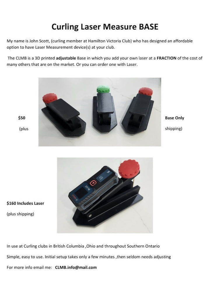 Curling Laser Measure BASE with Laser