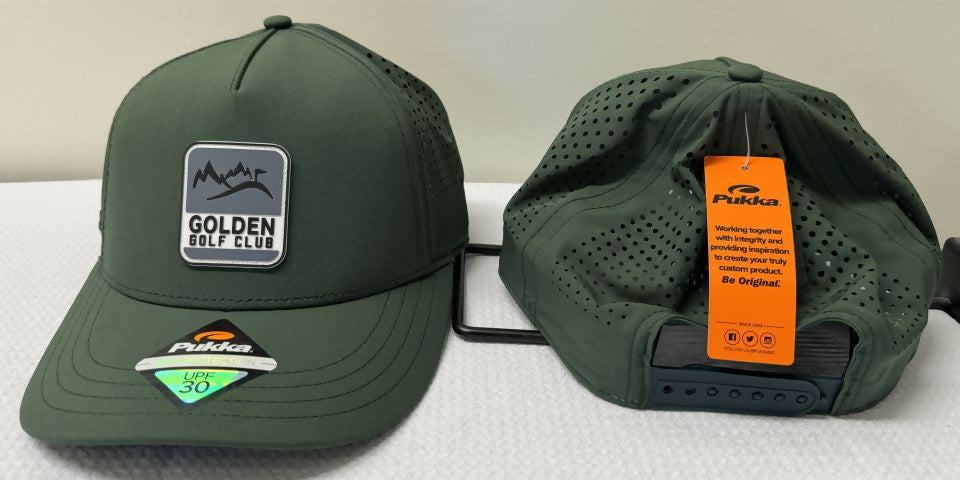 Golden Golf Club Logo Hat - Low Crown Mesh