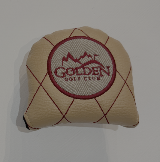 Golden Golf Club Logo Mallet Putter Headcover