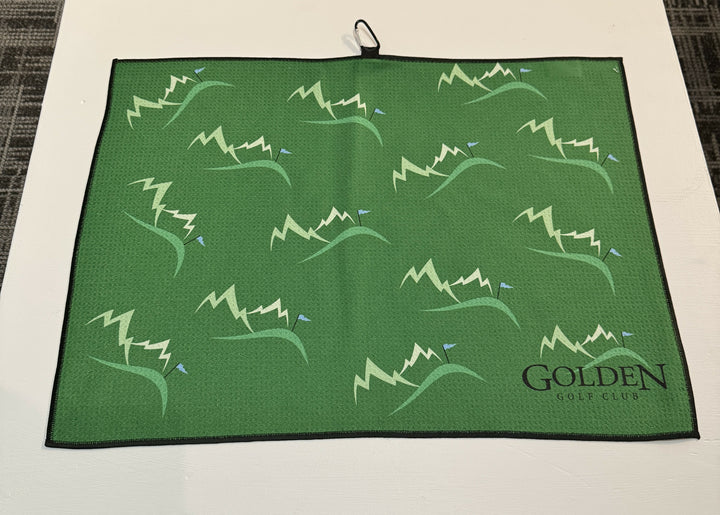 Golden Golf Club Logo Microfibre Mini Tour Towel
