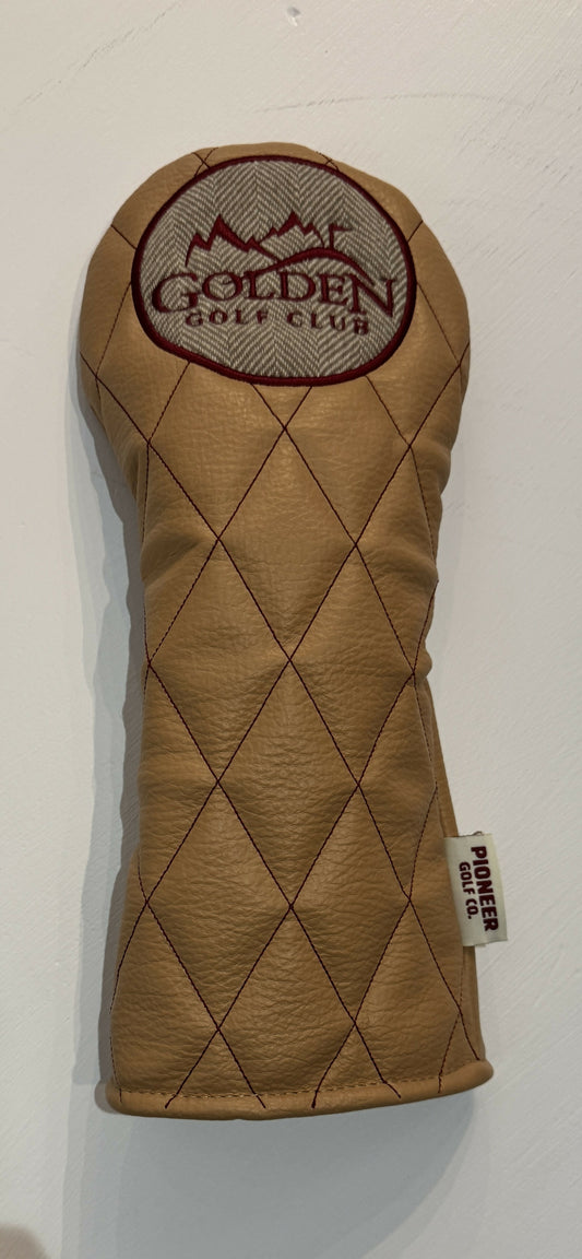 Golden Golf Club Logo Driver Headcover
