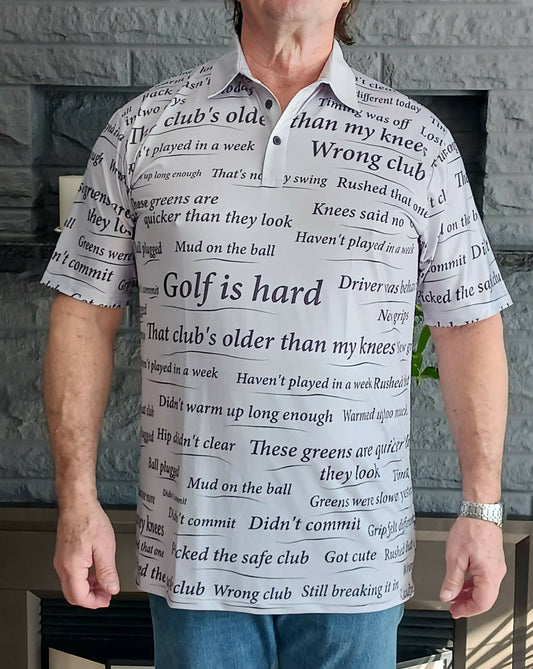 Golf Excuses Performance Polo